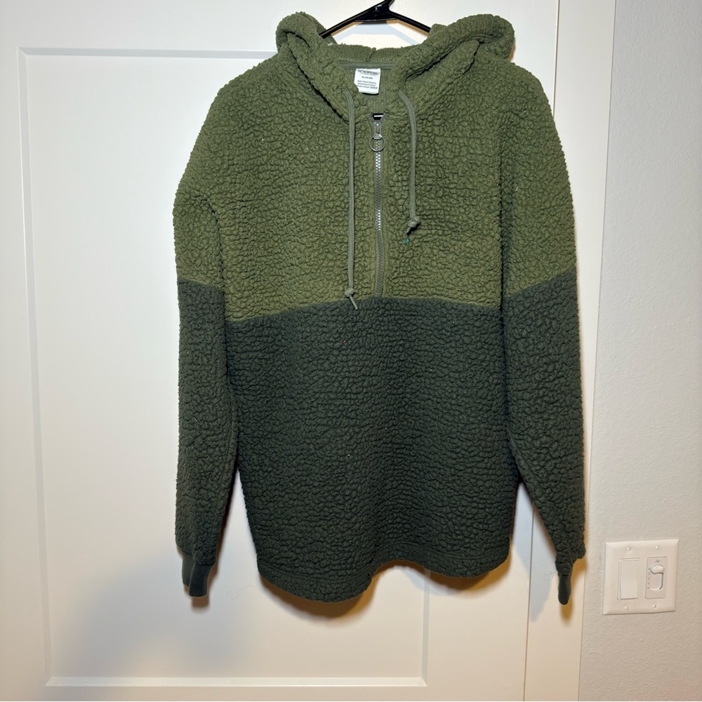 PINK VS Green Sherpa Hoodie